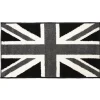 Tapis moquette design drapeau anglais noir gris et blanc