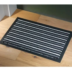 Tapis phosphorescent noir et blanc