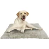 Tapis pour chien rectangulaire uni beige