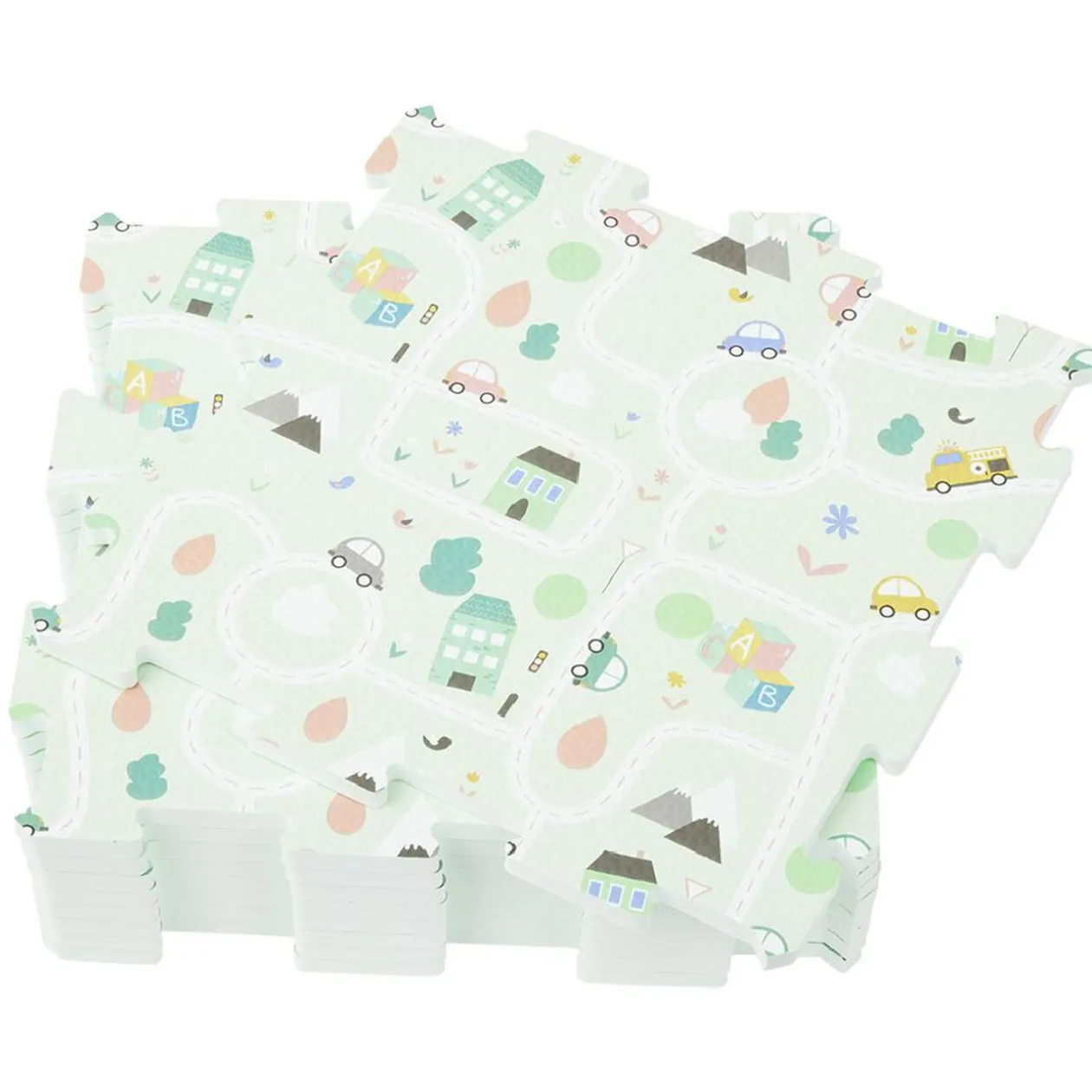 Tapis puzzle mousse imprimé 90x90 cm