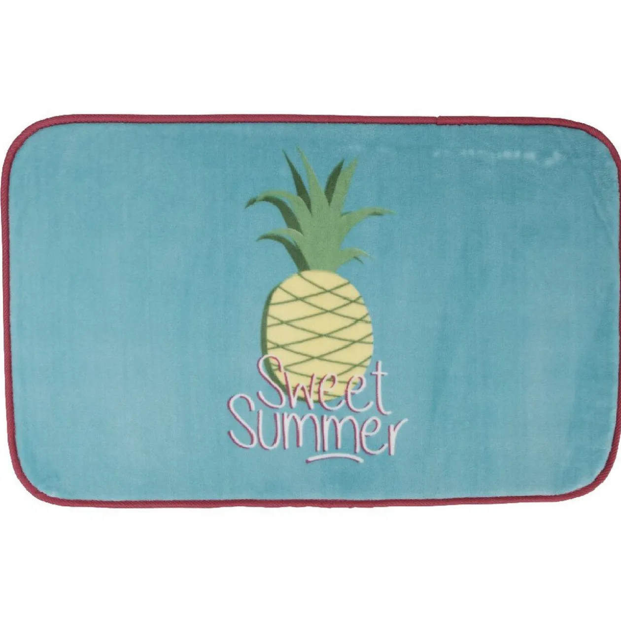 Tapis rectangulaire bleu Sweet summer motif ananas