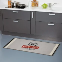 Tapis rectangulaire gris design City