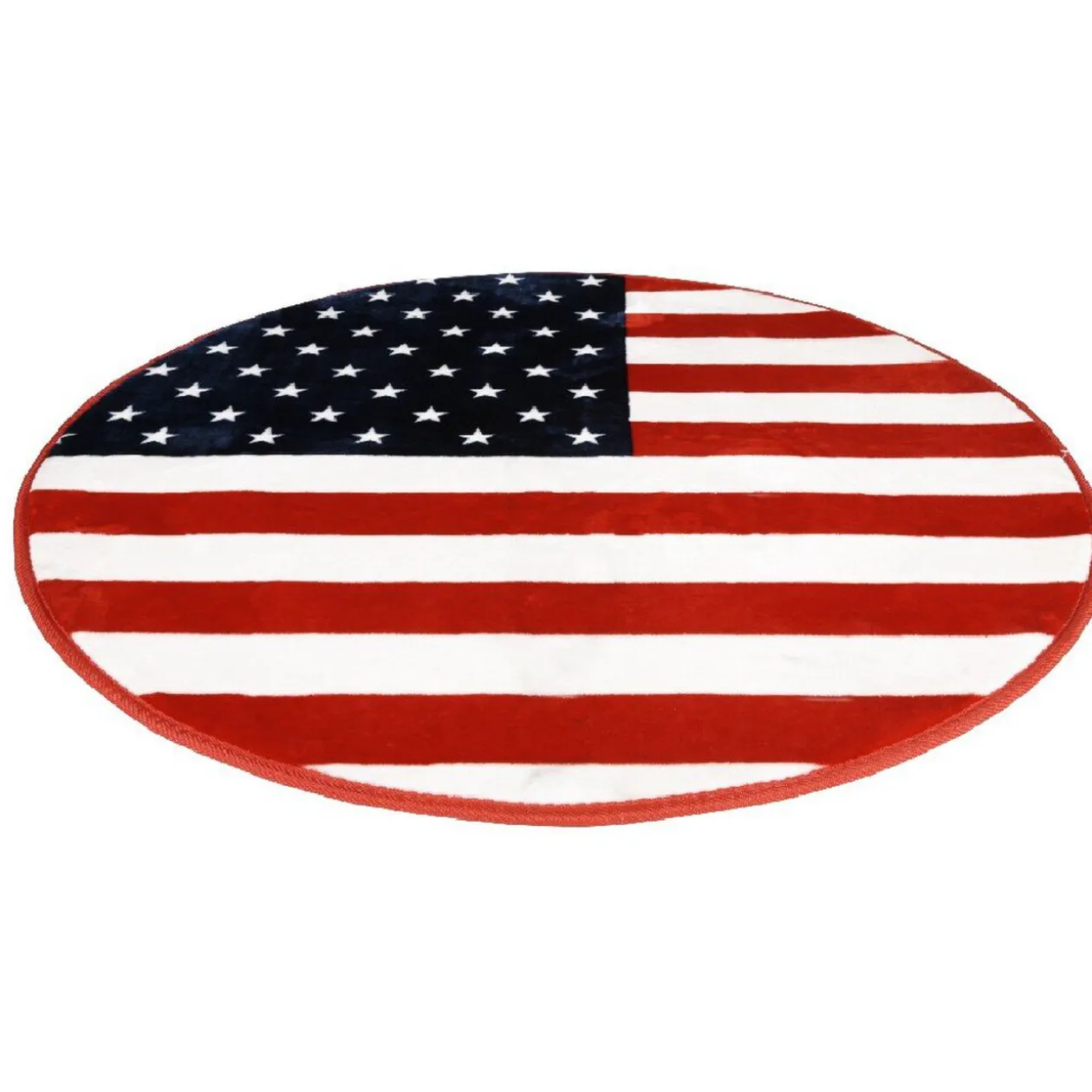 Tapis rond design drapeau USA