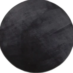 Tapis rond noir