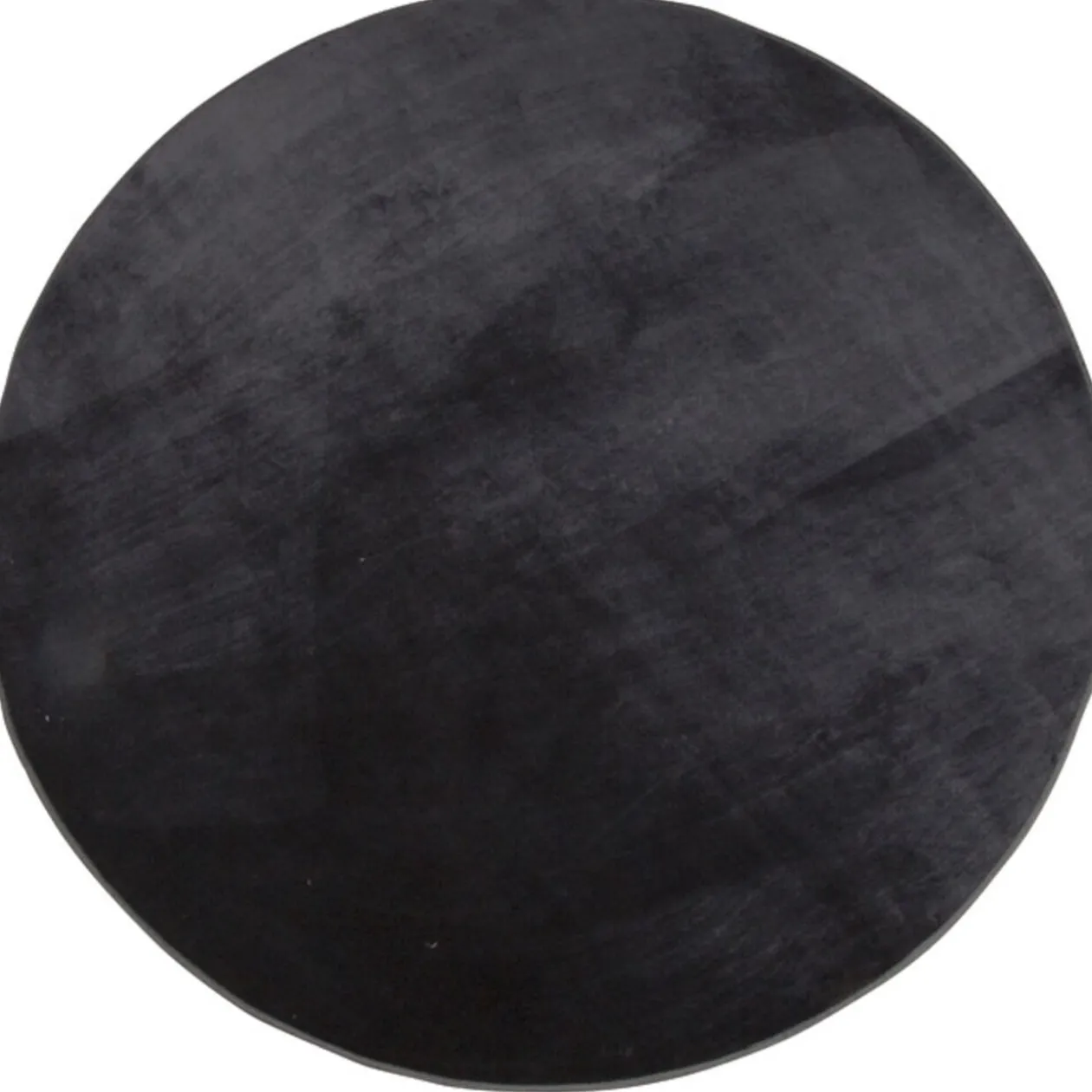 Tapis rond noir