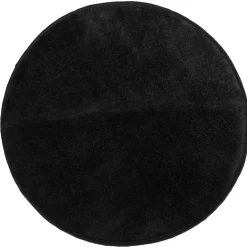 Tapis rond noir pailleté