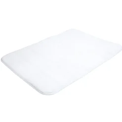 Tapis salle de bain blanc à mémoire de forme