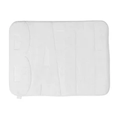 Tapis salle de bain blanc à mémoire de forme