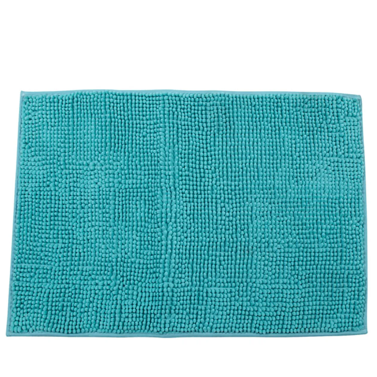 Tapis salle de bain chenille bleu