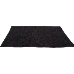 Tapis salle de bain chenille noir