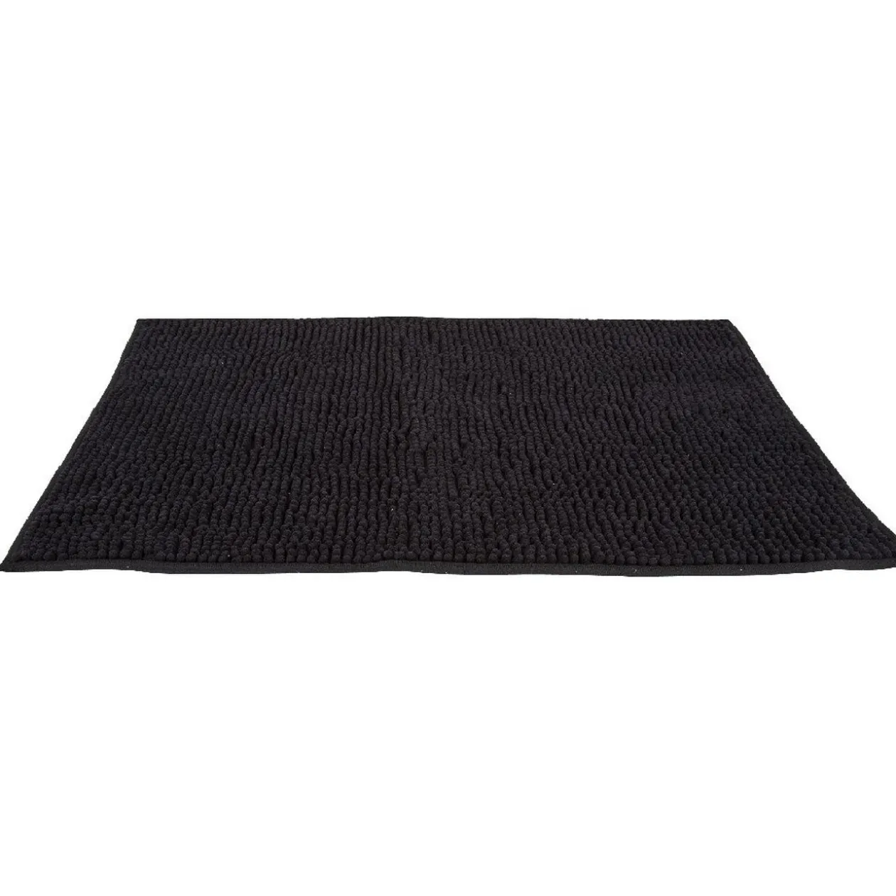 Tapis salle de bain chenille noir
