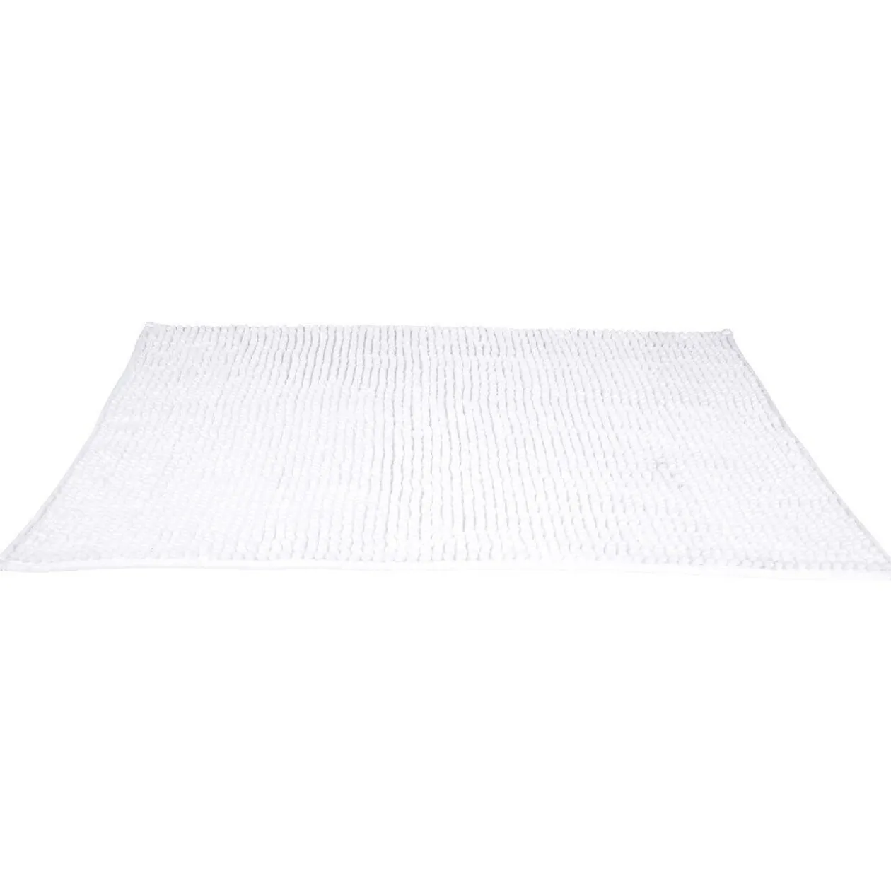 Tapis salle de bain chenille blanc