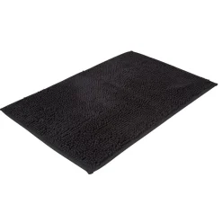 Tapis salle de bain chenille noir