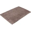 Tapis salle de bain chenille taupe