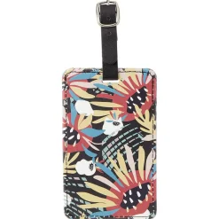 Étiquette de voyage motif tropical pour bagage L11cm