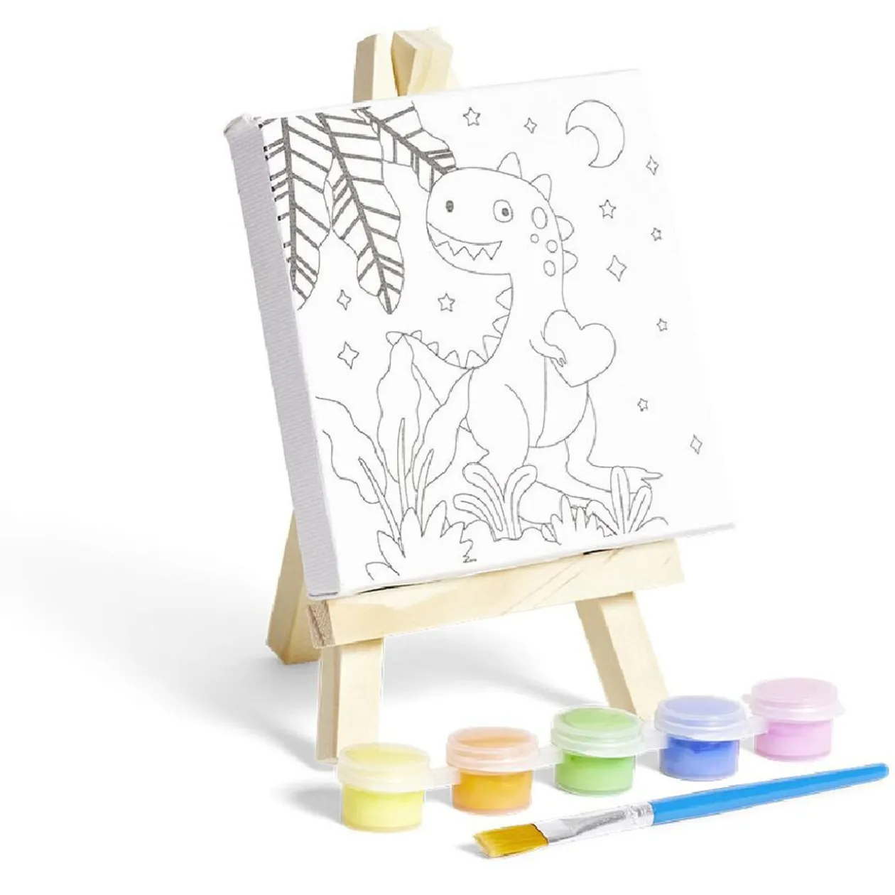 Toile à peindre avec accessoires inclus 15,5x10cm