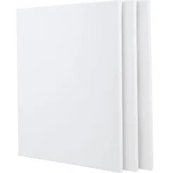 Toile à peindre rectangulaire blanche x3