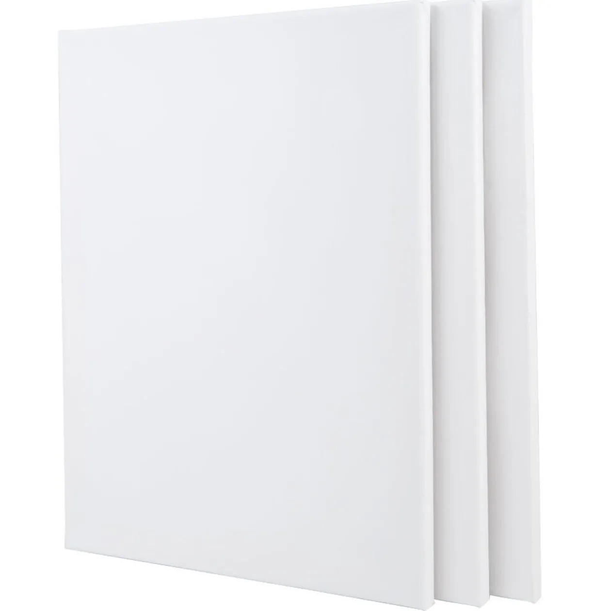 Toile à peindre rectangulaire blanche x3