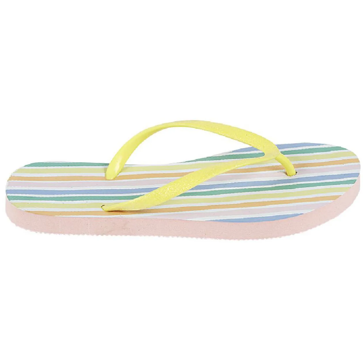 Tong pour femme à rayures multicolores taille 36/37