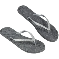 Tong pour femme gris pailleté taille 38/39