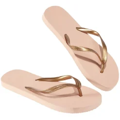 Tongs Femme plastique rose bride doré 36/37