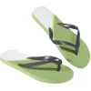 Tongs Homme plastique vert blanc avec bride noire 42/43