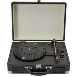 Tourne disque en plastique noir