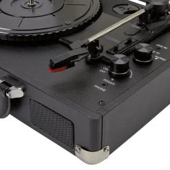 Tourne disque en plastique noir