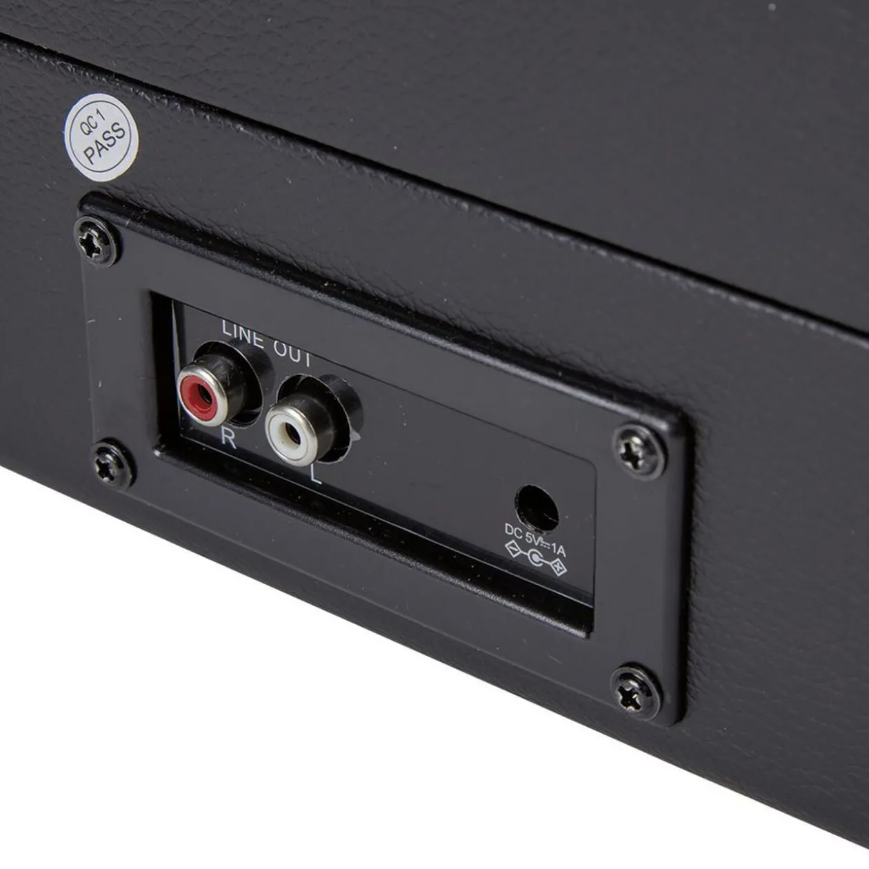 Tourne disque en plastique noir