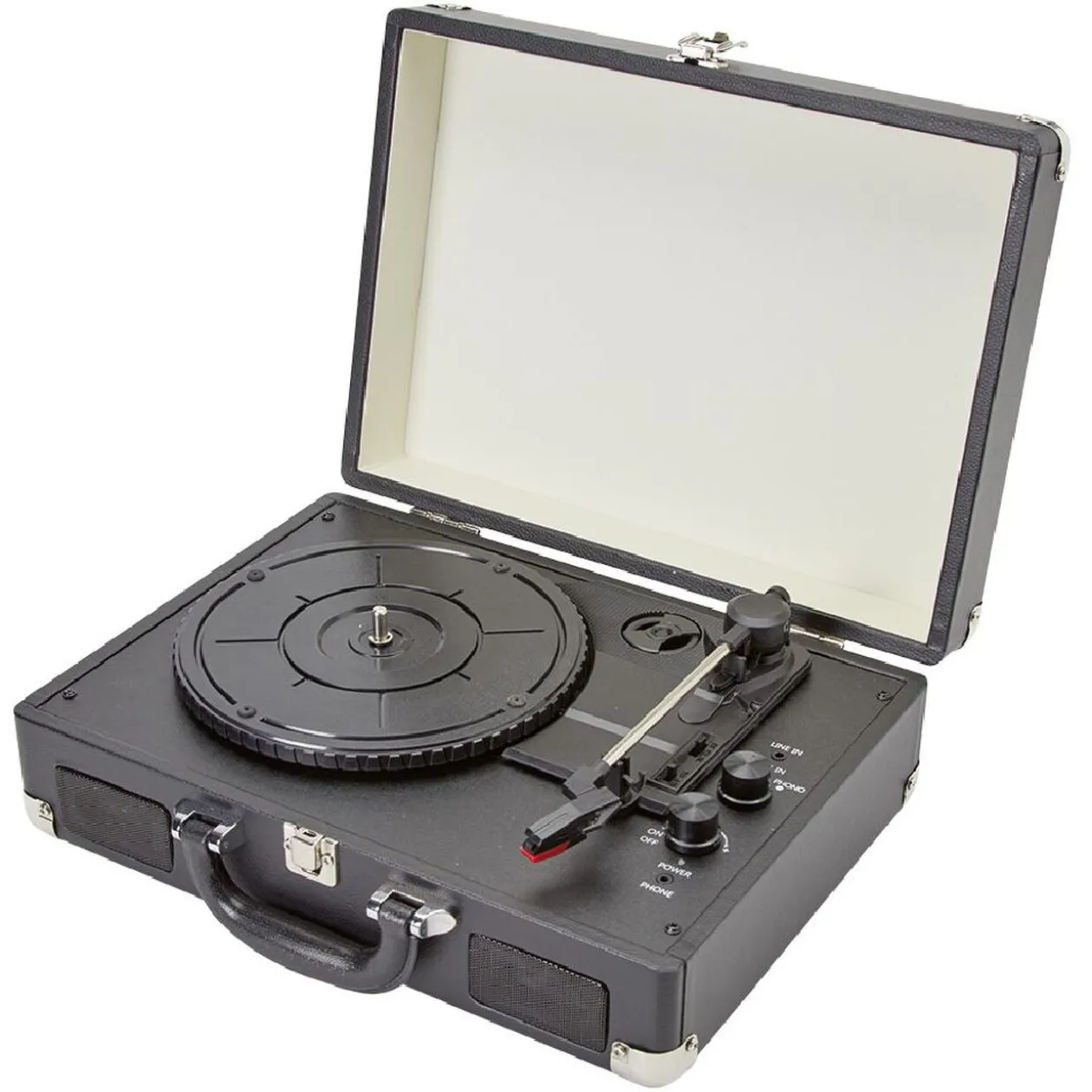 Tourne disque en plastique noir