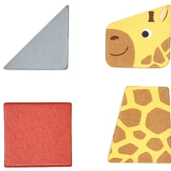 Train d'éveil en bois à assembler animaux jungle