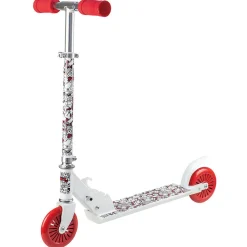 Trottinette pliable 2 roues plastique rouge