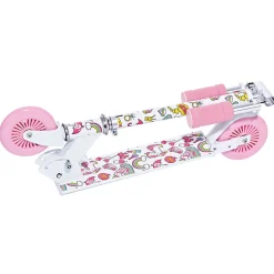 Trottinette pliable 2 roues plastique rose