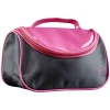 Trousse de toilette à grande ouverture rose et noire