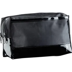 Trousse de toilette noire à fond noir brillant