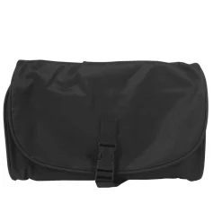 Trousse de toilette noire avec crochet d'attache