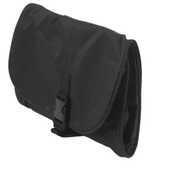 Trousse de toilette noire avec crochet d'attache