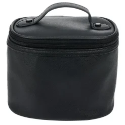 Trousse de toilette noire à pompons 17x12xH14cm