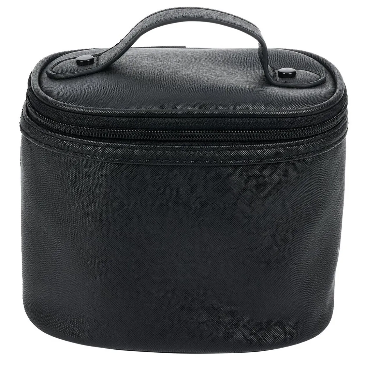 Trousse de toilette noire à pompons 17x12xH14cm