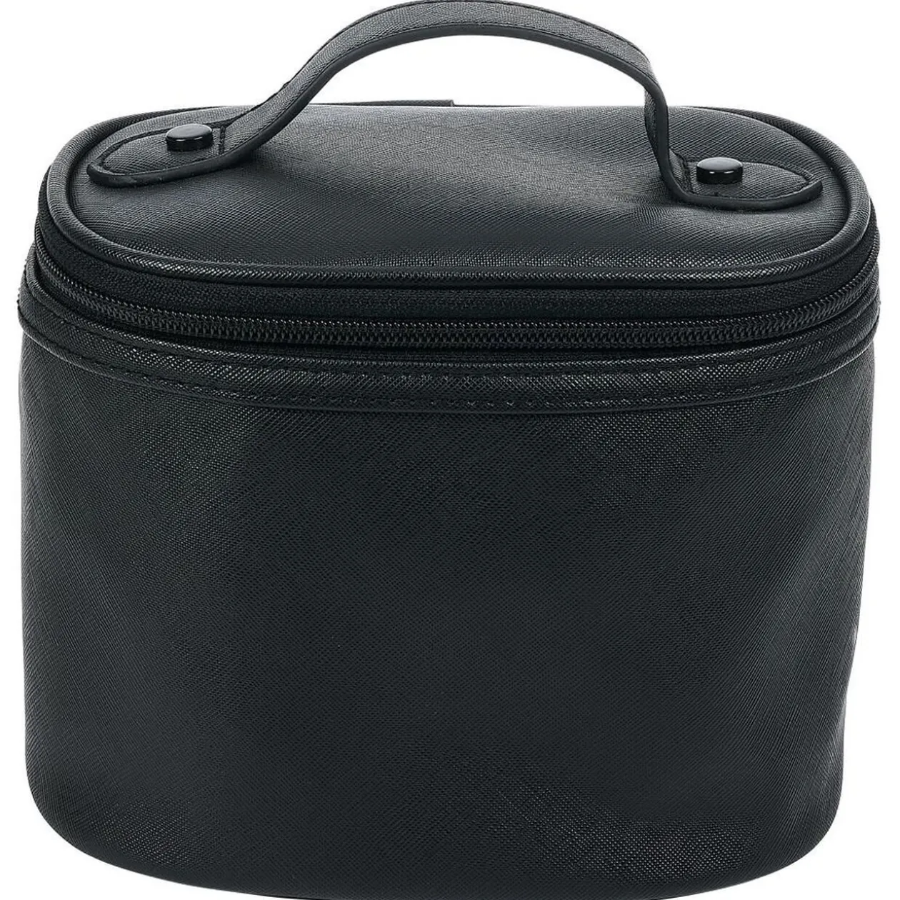 Trousse de toilette noire à pompons 17x12xH14cm