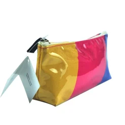 Trousse fantaisie jaune, rose et bleu