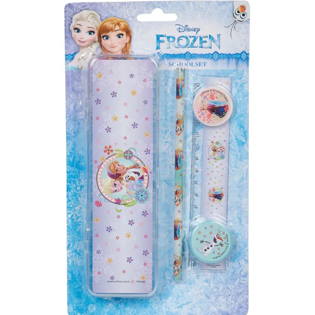 Trousse métallique garnie La Reine Des Neiges 5 pièces
