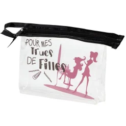 Trousse rectangulaire noire imprimé