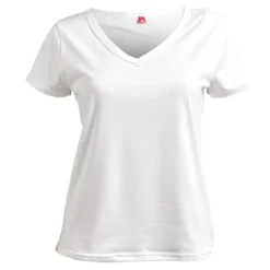 T-shirt femme fibre de bambou et élasthanne blanc - Taille M