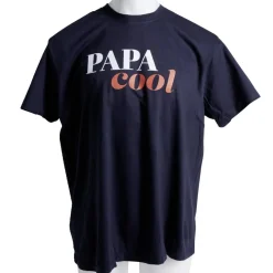 T-shirt homme inscription Papa Cool coton noir