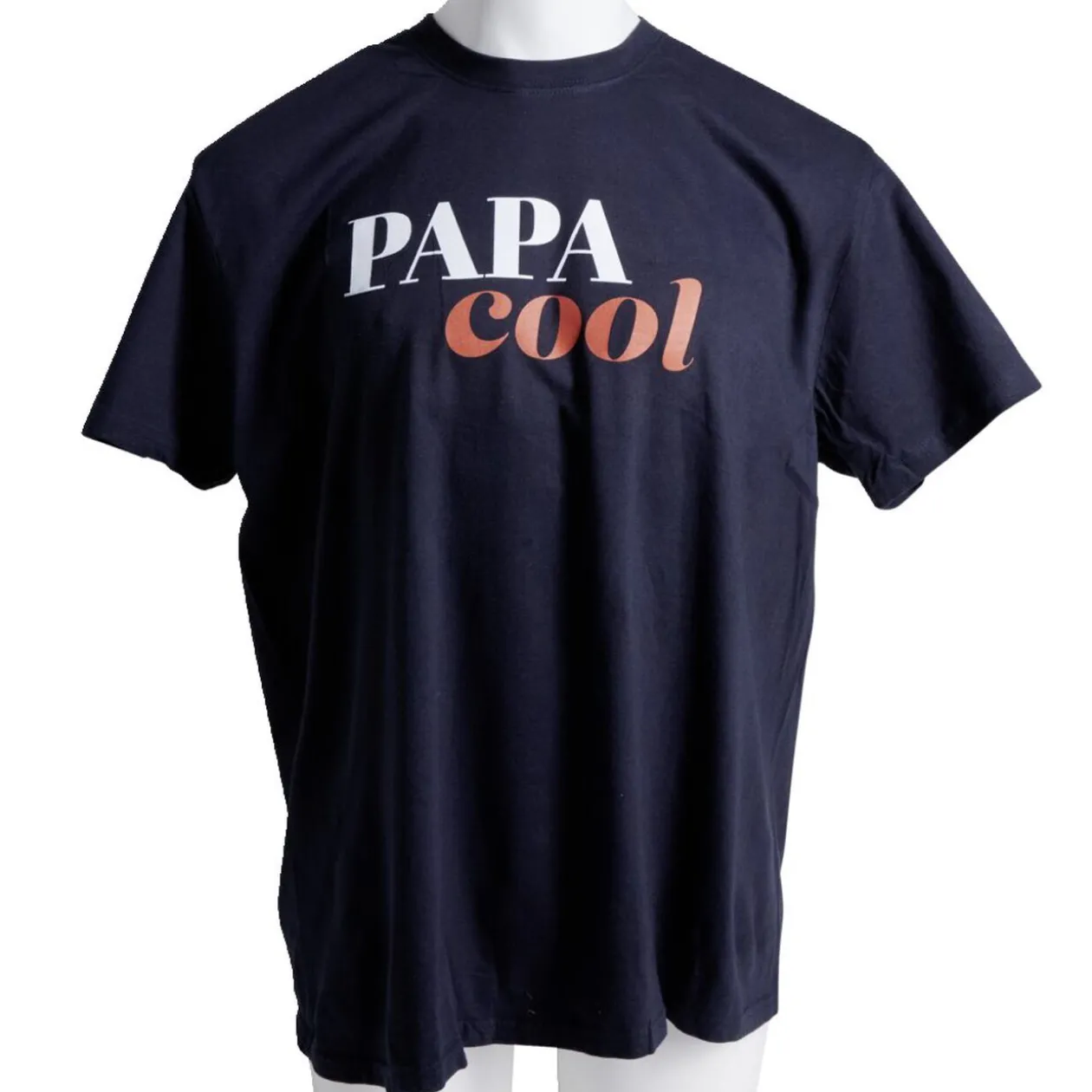 T-shirt homme inscription Papa Cool coton noir