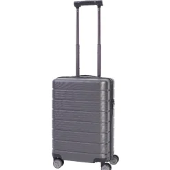 Valise cabine 4 roues avec compartiment USB grise
