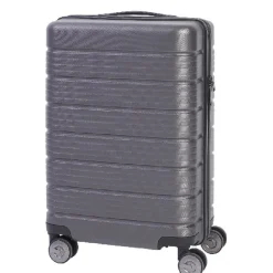 Valise cabine 4 roues avec compartiment USB grise