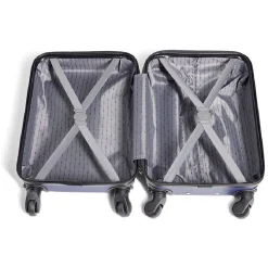 Valise cabine low cost 26L avec 4 roues amovibles bleu H51cm