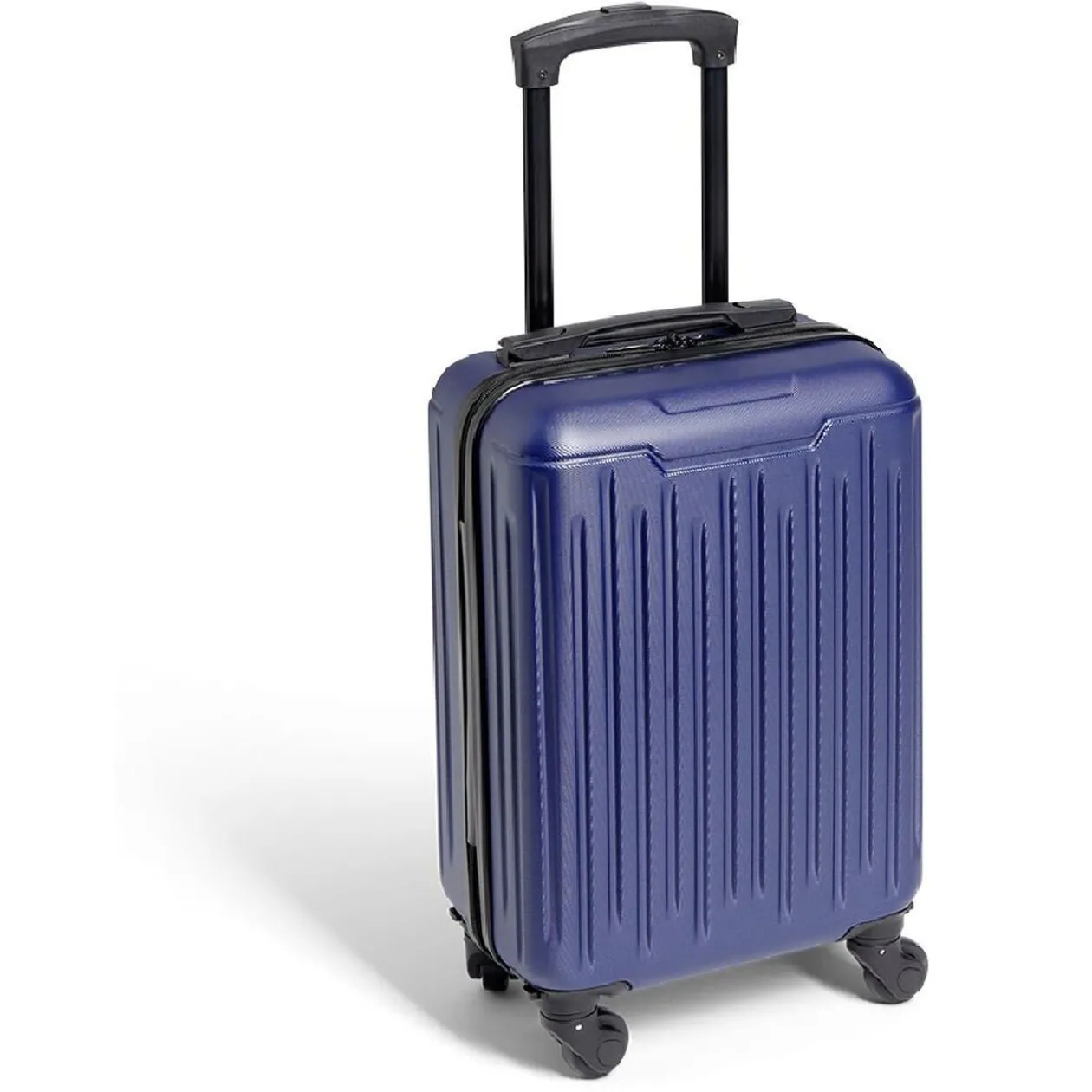 Valise cabine low cost 26L avec 4 roues amovibles bleu H51cm